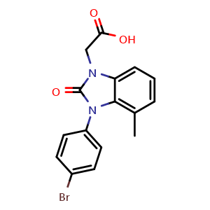 2-[3-(4-bromophenyl)-4-methyl-2-oxo-2,3-dihydro-1H-1,3-benzodiazol-1-yl]acetic acid