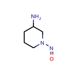 Chemical structure of 1-Nitrosopiperidin-3-amine , CAS 2819242-71-0, AChemBlock AD241697