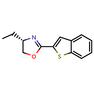 Chemical structure of (4S)-2-(1-benzothiophen-2-yl)-4-ethyl-4,5-dihydro-1,3-oxazole , CAS 2828438-80-6, AChemBlock AD241717
