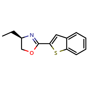 Chemical structure of (4R)-2-(1-benzothiophen-2-yl)-4-ethyl-4,5-dihydro-1,3-oxazole , CAS 2828438-81-7, AChemBlock AD241718