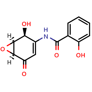 2-hydroxy-N-[(1aS,2S,5aS)-2-hydroxy-5-oxo-1a,2,5,5a-tetrahydrocyclohexa[1,2-b]oxiren-3-yl]benzamide