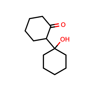 Chemical structure of 1'-hydroxy-[1,1'-bi(cyclohexane)]-2-one , CAS 28746-99-8, AChemBlock AD241747