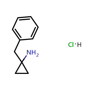 Chemical structure of 1-benzylcyclopropanamine;hydrochloride , CAS 29812-94-0, AChemBlock AD241796