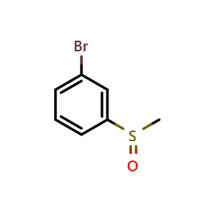 Chemical structure of 1-bromo-3-methanesulfinylbenzene , CAS 29959-92-0, AChemBlock AD241802