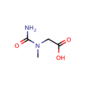 Chemical structure of N-Carbamoyl-N-methylglycine , CAS 30565-25-4, AChemBlock AD241817