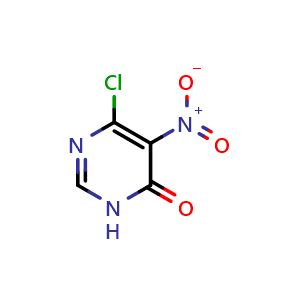 Chemical structure of 4-chloro-5-nitro-1H-pyrimidin-6-one , CAS 3137-56-2, AChemBlock AD241836