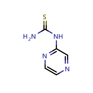 Chemical structure of 1-(Pyrazin-2-yl)thiourea , CAS 31437-05-5, AChemBlock AD241837