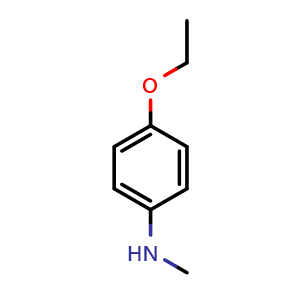 Chemical structure of 4-ethoxy-N-methylaniline , CAS 3154-18-5, AChemBlock AD241840