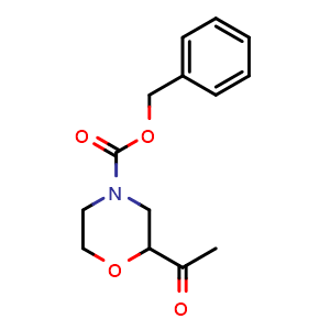 Chemical structure of Benzyl 2-acetylmorpholine-4-carboxylate , CAS 317365-38-1, AChemBlock AD241846