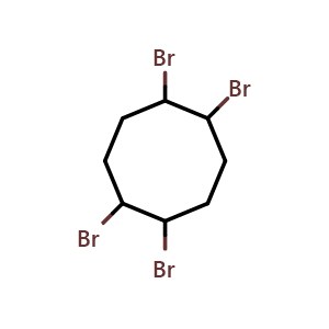 Chemical structure of Cyclooctane, 1,2,5,6-tetrabromo-1,2,5,6-tetrabromocyclooctane , CAS 3194-57-8, AChemBlock AD241850