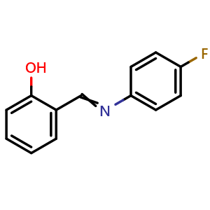 Chemical structure of 4-Fluoro-N-salicylideneaniline , CAS 3382-62-5, AChemBlock AD241908