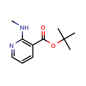 Chemical structure of tert-Butyl 2-(methylamino)nicotinate , CAS 338990-70-8, AChemBlock AD241909
