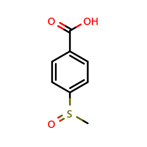 Chemical structure of 4-methanesulfinylbenzoic acid , CAS 33963-58-5, AChemBlock AD241914