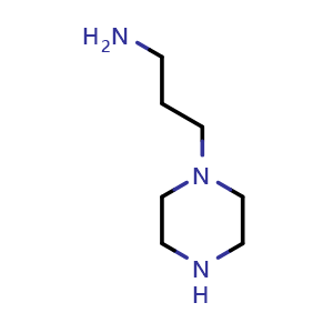 Chemical structure of 1-Piperazinepropanamine , CAS 34885-02-4, AChemBlock AD241935