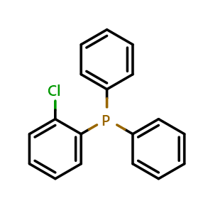 Chemical structure of (2-chlorophenyl)diphenylphosphane , CAS 35035-62-2, AChemBlock AD241941