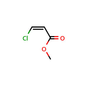 Chemical structure of methyl (2Z)-3-chloroprop-2-enoate , CAS 3510-44-9, AChemBlock AD241947