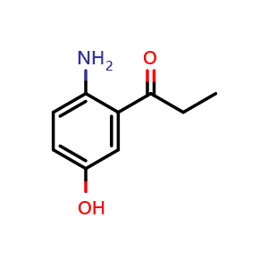 Chemical structure of 1-(2-Amino-5-hydroxyphenyl)propan-1-one , CAS 35364-15-9, AChemBlock AD241953