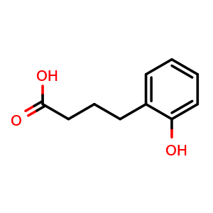 Chemical structure of 4-(2-hydroxyphenyl)butanoic acid , CAS 35387-19-0, AChemBlock AD241954
