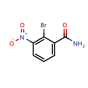 Chemical structure of 2-Bromo-3-nitrobenzamide , CAS 35757-19-8, AChemBlock AD241964