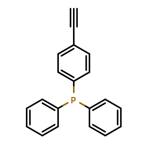 Chemical structure of (4-Ethynylphenyl)diphenylphosphane , CAS 359017-78-0, AChemBlock AD241967
