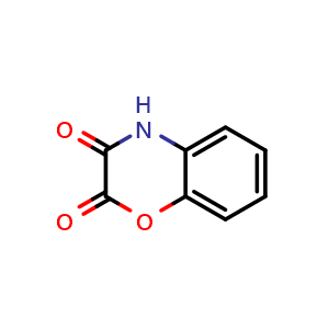 Chemical structure of 3,4-dihydro-2H-1,4-benzoxazine-2,3-dione , CAS 3597-63-5, AChemBlock AD241969