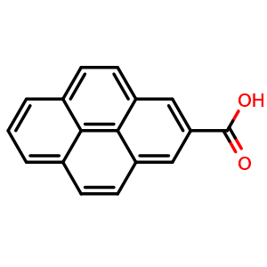 Chemical structure of pyrene-2-carboxylic acid , CAS 36428-96-3, AChemBlock AD241983