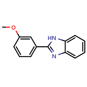 Chemical structure of 2-(3-methoxyphenyl)-1H-1,3-benzodiazole , CAS 36677-36-8, AChemBlock AD241989
