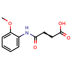 Chemical structure of 4-((2-Methoxyphenyl)amino)-4-oxobut-2-enoic acid , CAS 36847-94-6, AChemBlock AD241995