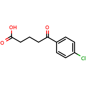 Chemical structure of 5-(4-chlorophenyl)-5-oxo-pentanoic acid , CAS 36978-49-1, AChemBlock AD241998