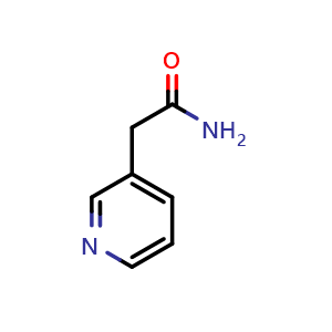 Chemical structure of 2-(Pyridin-3-yl)acetamide , CAS 3724-16-1, AChemBlock AD242002