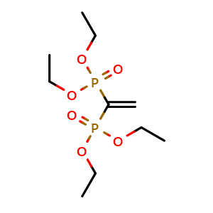 Chemical structure of diethyl [1-(diethoxyphosphoryl)ethenyl]phosphonate , CAS 37465-31-9, AChemBlock AD242011