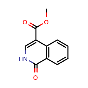 Chemical structure of Methyl 1-oxo-1,2-dihydro-4-isoquinolinecarboxylate , CAS 37497-84-0, AChemBlock AD242016