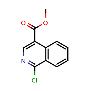 Chemical structure of methyl 1-chloroisoquinoline-4-carboxylate , CAS 37497-86-2, AChemBlock AD242017
