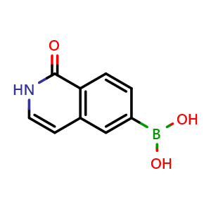Chemical structure of (1-oxo-1,2-dihydroisoquinolin-6-yl)boronic acid , CAS 376584-82-6, AChemBlock AD242023