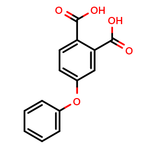 Chemical structure of 4-phenoxybenzene-1,2-dicarboxylic acid , CAS 37951-15-8, AChemBlock AD242028