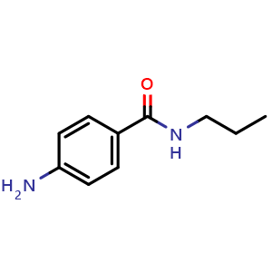 Chemical structure of 4-Amino-N-propylbenzamide , CAS 38681-78-6, AChemBlock AD242041