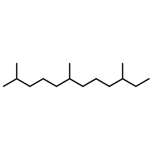 Chemical structure of 2,6,10-trimethyldodecane , CAS 3891-98-3, AChemBlock AD242044