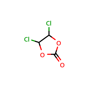 Chemical structure of 4,5-dichloro-1,3-dioxolan-2-one , CAS 3967-55-3, AChemBlock AD242066