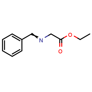 Chemical structure of ethyl 2-[(phenylmethylidene)amino]acetate , CAS 40682-54-0, AChemBlock AD242087