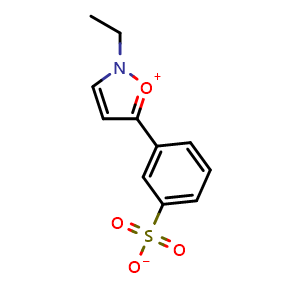 Chemical structure of 3-(2-Ethyl-2H-isoxazol-1-ium-5-yl)benzenesulfonate , CAS 4156-16-5, AChemBlock AD242100