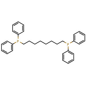 Chemical structure of [8-(diphenylphosphanyl)octyl]diphenylphosphane , CAS 41625-30-3, AChemBlock AD242101