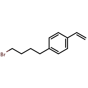 Chemical structure of 1-(4-bromobutyl)-4-ethenylbenzene , CAS 41996-97-8, AChemBlock AD242109