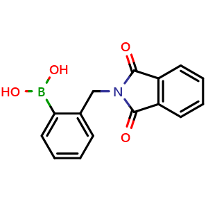 Chemical structure of {2-[(1,3-dioxo-2,3-dihydro-1H-isoindol-2-yl)methyl]phenyl}boronic acid , CAS 428820-97-7, AChemBlock AD242122