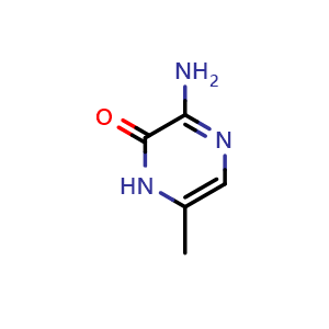Chemical structure of 3-amino-6-methyl-1,2-dihydropyrazin-2-one , CAS 43029-20-5, AChemBlock AD242127
