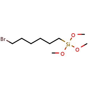 Chemical structure of (6-Bromohexyl)trimethoxysilane , CAS 430473-13-5, AChemBlock AD242128