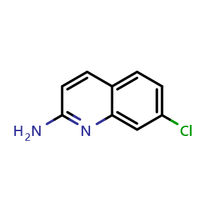Chemical structure of 7-chloroquinolin-2-amine , CAS 43200-95-9, AChemBlock AD242133