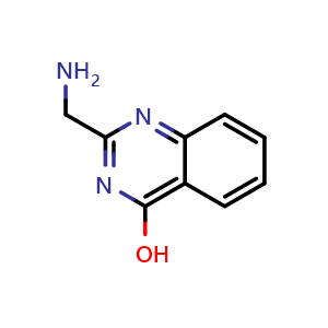 Chemical structure of 2-(Aminomethyl)quinazolin-4-ol , CAS 437998-08-8, AChemBlock AD242141