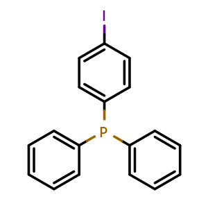 Chemical structure of (4-Iodophenyl)diphenylphosphane , CAS 440111-10-4, AChemBlock AD242147