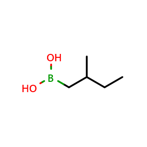 Chemical structure of (2-methylbutyl)boronic acid , CAS 444885-09-0, AChemBlock AD242154