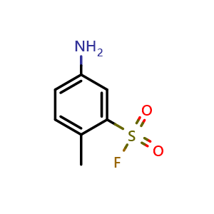 Chemical structure of 5-amino-2-methylbenzene-1-sulfonyl fluoride , CAS 445-06-7, AChemBlock AD242155